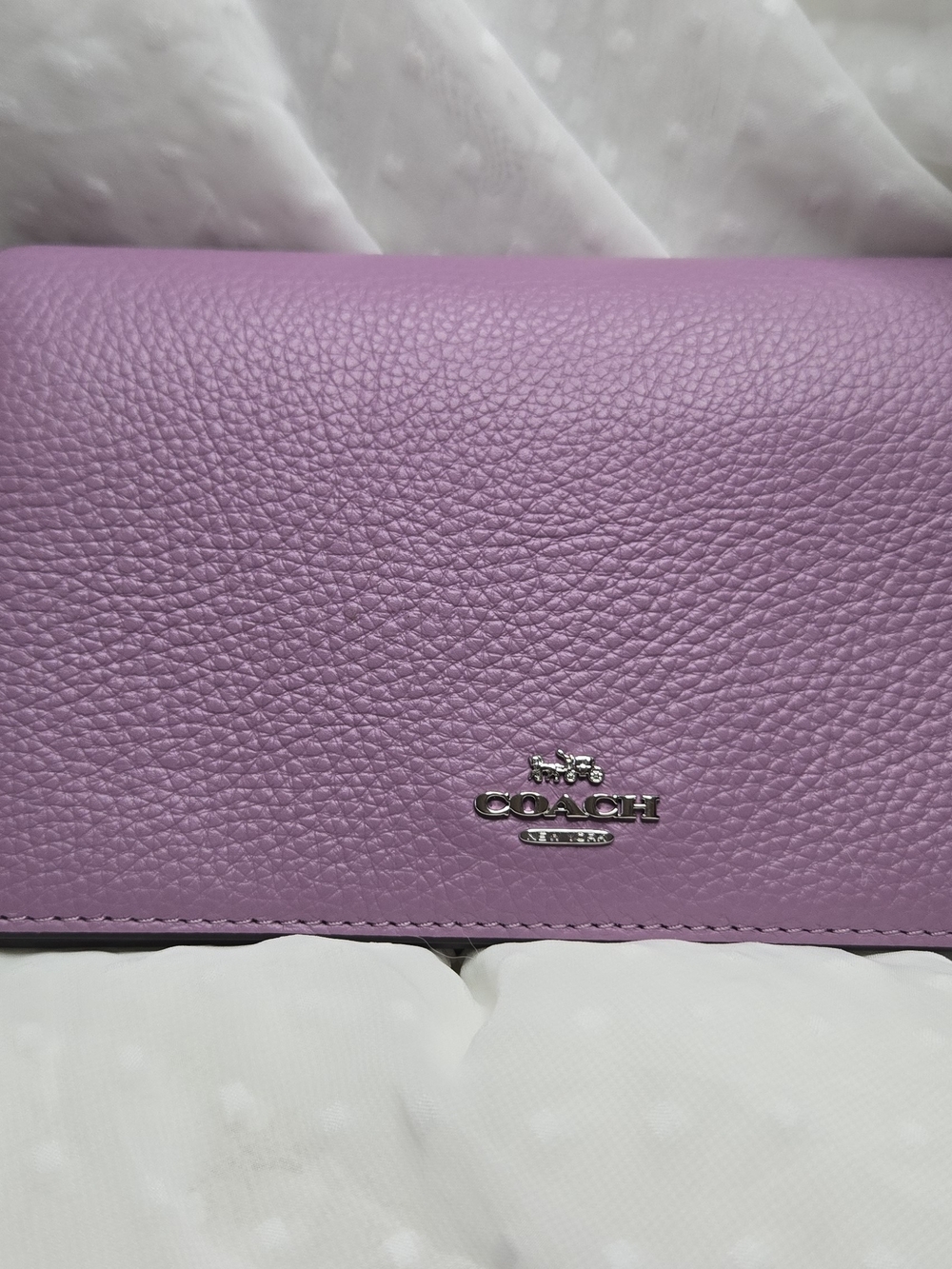 Coach Lilac Leather Wallet Clutch